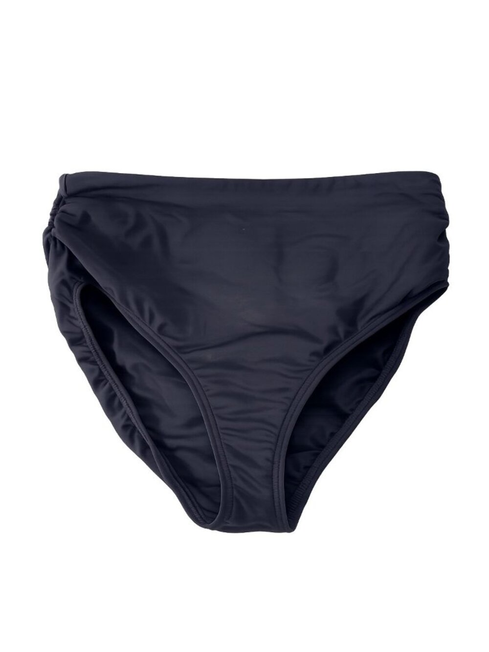Anne Cole Swim Bottom High-Waist Black M Ruched Beach Summer
